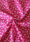 Rose &amp; Hubble cotton poplin print "Buttercups &amp; Daisies", cerise image