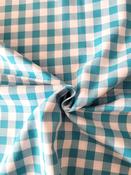 Yarn-dyed 100% cotton gingham, turquoise image