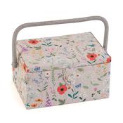 Traditional padded sewing box - Wildflowers image