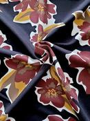 "Autumn Bouquet" 100% viscose print (midnight/russet/ochre) image