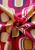 Fine 100% cotton funky poplin print (ruby/peach) image