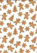 Christmas Polycotton Print, "Gingerbread Biscuits" image