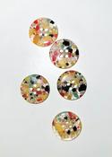 Eco-conscious scrap plastic 4-hole buttons, multi-colour (18mm/25mm) - 18mm