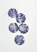 Eco-conscious scrap plastic 4-hole buttons, purple (18mm/25mm) - 18mm