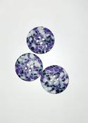 Eco-conscious scrap plastic 4-hole buttons, purple (18mm/25mm) - 25mm