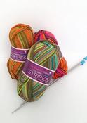 For the Love of Stripes, Chunky Yarn - purple rain