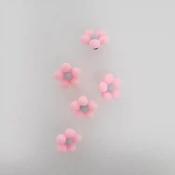 3D pastel flower shank buttons, 12mm - Light Pink