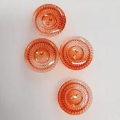 Retro cut-glass effect coat buttons (orange/beige/brown) - Orange