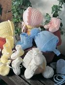4206 Baby Bonnets, Cap, Helmet, Bootees and Mittens (Special for Babies DK)