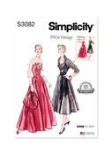S3082 Misses' Afternoon and Evening Dress and Bolero - K5 (8-10-12-14-16) image