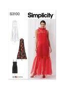 S3100 Misses' Special Occasion Dress and Slip - Y5 (18-20-22-24-26)