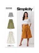 S3106 Misses' Shorts and Pants with Tie Belt - U5 (16-18-20-22-24) image