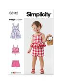 S3112 Toddlers' Dress, Top and Shorts image