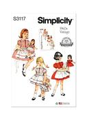 S3117 Children's Dress and Apron, Doll and Dolls' Dress and Apron image