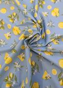 Rose &amp; Hubble 100% cotton poplin, "Denim Lemons" image