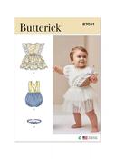 B7031 Babies' Rompers and Bow Tie
