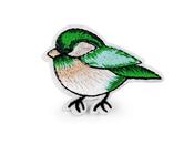 Iron-on bird patch - green image