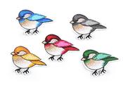 Iron-on bird patch - blue image