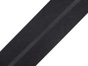 Single fold 100% cotton bias binding, 20mm - black