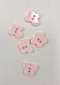 Smooth, shiny butterfly button, 16.5mm - pink