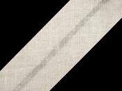 Single fold 100% cotton bias binding, 20mm - cream