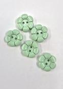 Shiny plastic daisy buttons (15mm) - Green image