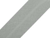 Single fold 100% cotton bias binding, 20mm - grey
