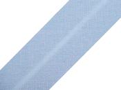 Single fold 100% cotton bias binding, 20mm - light blue