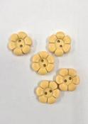Shiny plastic daisy buttons (15mm) - Yellow image
