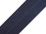 Single fold 100% cotton bias binding, 20mm - navy