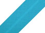 Single fold 100% cotton bias binding, 20mm - turquoise