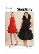 S3132 Misses' and Women's Dress in Two Lengths with Petite Lines - AA (10-12-14-16-18)