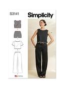 S3141 Misses' Scalloped Tops, Shorts and Pants - Y5 (18-20-22-24-26)