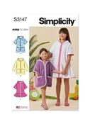 S3147 Children's and Girls' Hooded Cover Up - HH (3-4-5-6)