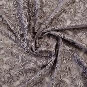 Luxury scallop-edge lace with sequin accents (mushroom)