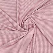 Powder pink poly/viscose woven plaid