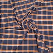100% cotton plaid (navy/amber)