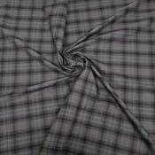 Stretch cotton plaid (grey/black/green)
