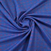 Royal blue 100% wool tweed with damson spot