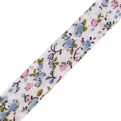 100% cotton decorative bias tape, 20mm - Blue Floral