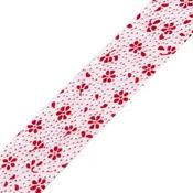 100% cotton decorative bias tape, 20mm - White Floral
