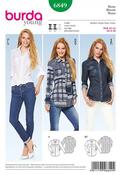 Burda 6849 Misses Blouse Pattern image