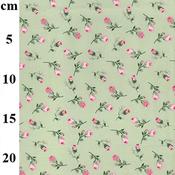 Rose &amp; Hubble 100% cotton poplin, "Rose Bud" (green) image