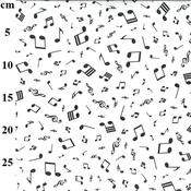 Rose &amp; Hubble 100% cotton poplin “Musical Notes” (new pattern, ivory) image