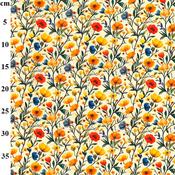 Rose &amp; Hubble 100% cotton poplin print, "Anemone" image