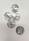 Metallic effect "shimmer" buttons, 22mm (gold/silver) - silver