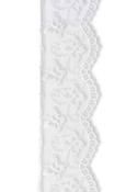 Soft embroidered tulle lace, 35mm - White image