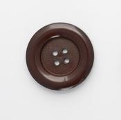 Vintage 4-hole coat buttons - Brown / 28mm