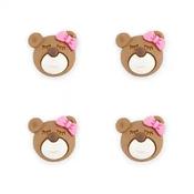 "Betty" bear cub 3D button (20mm)
