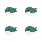 "Moby" 3D blue whale button